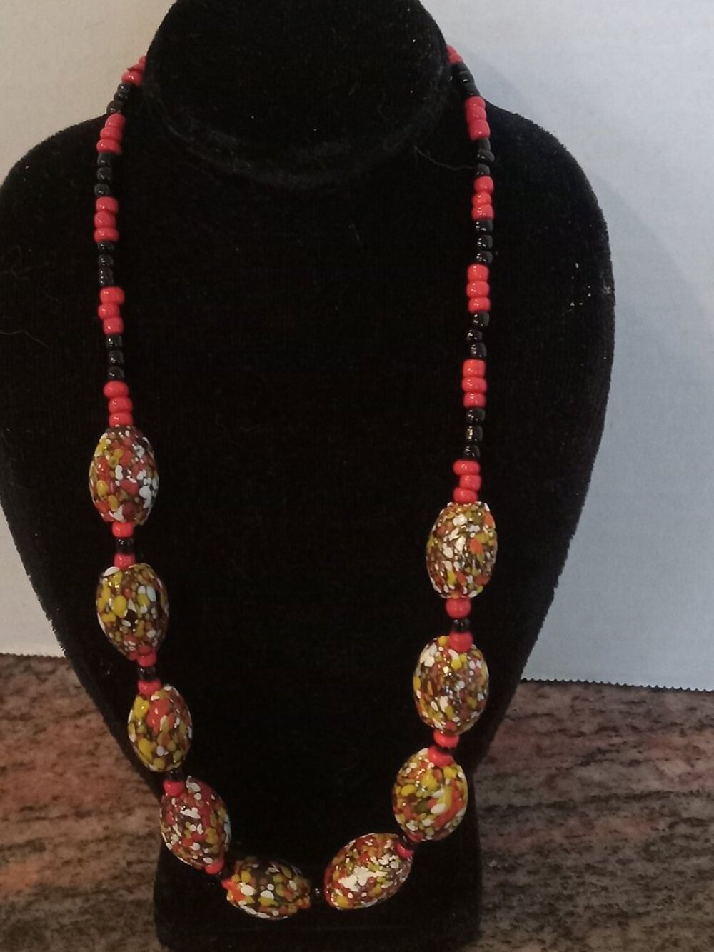 Art Glass Beaded Necklace